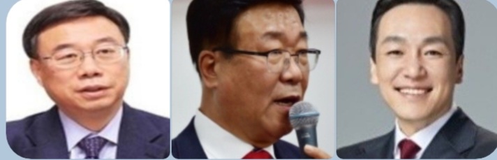 좌로부터 신상진 4선 전 국회의원. 박정호 전 성남부시장. 김민수 당협위원장.